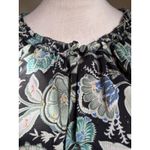 Lane Bryant Lane boho Womens Floral Print Long Sleeve Midi Dress Size 20 Black Green Blue Photo 1