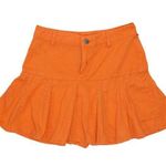 Jordache Vintage Y2K Orange Pleated Mini Skirt Photo 0