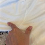 Solid White Knit Short Sleeve Silver Embellished Collar Top Size L Photo 4