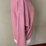 Free People  Take Me Places Pink Oversized V-Neck Sweater Extra Small Photo 5
