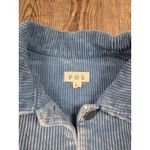 POL  Corduroy Distressed Large Jacket Frayed Crop Denim-Blue 100% cotton Photo 3