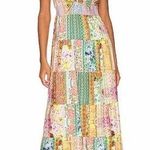 Alice + Olivia  Karolina Tie Front Maxi Dress in Vintage Summer Lavender Fields Photo 0