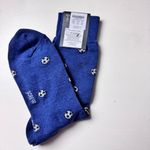 J.Crew  Blue and White Casual Soccer Ball Socks NWT Sz OS Photo 1