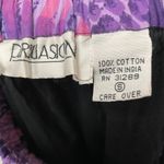 Vintage Broomstick Skirt Colorful Cotton Boho Hippie Festival Elastic Waistband Purple Photo 2