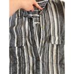 Ellen Tracy Long sleeve denim blue & white collar blouse 1X 100% linen c… Photo 8