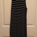 Final Touch  Black and White Stripe Midi Dress Photo 1