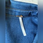 Free People Dynomite Denim Snap Front Shirt Mini Jean Dress long Sleeve. Medium Photo 8
