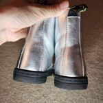 Dr. Martens  Air Wair Leyton Womens 6 Boots Leather Metallic Silver Photo 2