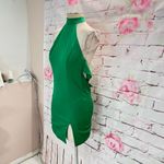NBD  green halter cutout back mini dress with slit size xxs Photo 4