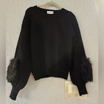 FOR THE REPUBLIC Black fur sweater Photo 0