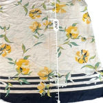 Ann Taylor Factory oversized rolled short sleeve blouse w/yellow flowers size XL Photo 4