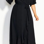 City Chic NWT  Flutter Me Maxi Dress Black Size M / 18 Photo 0