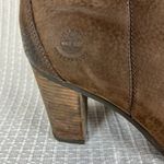 Timberland Boots Womens 8.5 Brown Leather Waterproof Block Heels Zip Up Ankle Photo 1