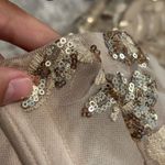 Lulus Dress Maxi Gold Sequin Photo 3