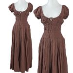 Free People  Feeling Bonita Midi Maxi Dress in Brown Size XS Romantic Dainty Photo 4