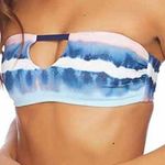 Splendid  Swim Top Tie Dye Stripe Reversible Soft Cup Bandeau Bikini Top Sz S NWT Photo 0