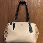 CHRISTIE CARRYALL WITH SNAKE EMBOSSED LEATHER TRIM (COACH F57507) MEDUIM Photo 0