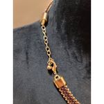 Women's Gold Statement Bib Necklace Chevron Pendant Lobster Clasp Jewelry Design Brown Photo 6