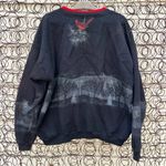 VTG Moody Winter Trees Woods Cardinal Christmas sweatshirt Cardigan READ L/XL Black Size L Photo 1