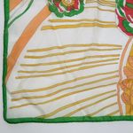 Vintage 60s Floral Chiffon Square Scarf Wraps Photo 5