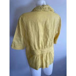 Women's J.M. Collection 100% Linen Blazer‎ Size 12 Yellow Spring Yellow 0067 Photo 2