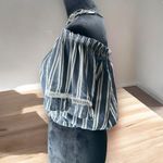 Ocean Drive  Crop Top Med Peasant‎ Blue White Crochet  Boho  Cottagecore Romantic Photo 3