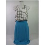 Gemma Crus Women's Peep Back Combo Sleeveless Sheath Dress 0 Blue Photo 1