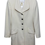Escada Cashmere Wool Blend Ivory Winter White Coat Sz. 34 (US XS) Photo 0