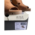 a.n.a  Daly Womens Cognat Brown Suede Strappy Open Toe Block Heel Sandals Photo 8