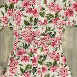 Show Me Your Mumu  White Pink Floral Open Front Tie Short Sleeve Robe One Size OS Photo 3