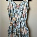 Vintage Womens Floral Romper With Pockets Size Small/4 boho hippie earthy Photo 0
