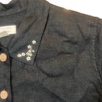 Christopher & Banks Christopher‎ Banks Small Black Linen Blend Button Sleeveless Midi Floral Dress Photo 1