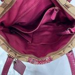 Coach Y2k  Signature Python Stripe Tote Bag Raspberry Photo 8