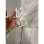 Elan Crochet Off or On The Shoulder Crop Top White coquette Cottage Core sz. XL Photo 7