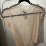 Forever 21 Pink Sheer Heart Top Photo 1