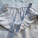 Eileen Fisher  Organic Linen Wide Leg Pull-On Pants – Light Silver Blue Sz L💛 Photo 6