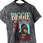 Biggie The What Rap T Shirt Gray Medium M Stone Acid Wash Rapper Artist Graphic Photo 0