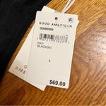 Good American NEW Black Lace Up Hem Bikini Bralette Top High Waist Bottoms Large Photo 3