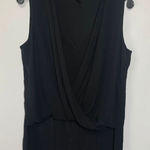 BCBGMAXAZRIA Women's Black Sleeveless V Neck Pulllover Blouse Top Size Small Photo 0