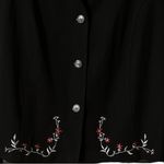 Vintage CLIO Button Up Blazer Suit Jacket Black Size L Photo 3