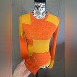27 MILES MALIBU Colorblock Orange and Yellow Sweater Photo 1