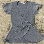 Caution to the Wind  blue and white stripped top Photo 0