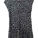 Rebecca Taylor  snow leopard cap sleeve peplum top stretchy‎ women's size S Photo 0