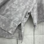 SO  SMALL Juniors White Bleach Dye Short Sleeve Crop Hoodie Sweatshirt Photo 3