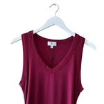 Socialite  Burgundy Maroon Ruched Bodycon Casual Ribbed Knit Soft SZ MP # 1897 Photo 1