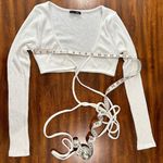 PaperMoon  Crop Top‎ White - Size S. Photo 4
