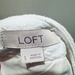 Loft  White Textured Skirt Flared Mini Above Knee Size‎ L Photo 3