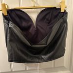 ZARA  Faux Leather Black Top Photo 2
