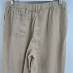 Quince  100% European Linen Pants in Driftwood Tan Cropped Women's Size Large Photo 7
