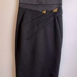 Donna Karan  Collection Black Label Wool Pencil Skirt Silk Trim Yellow Size 6 Photo 0